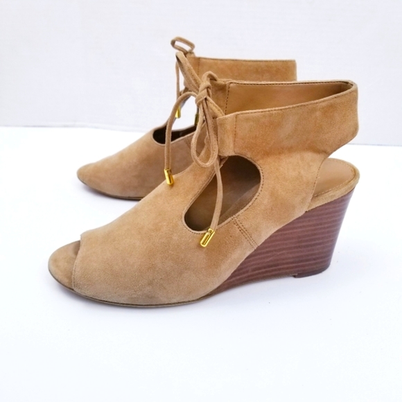 Lauren Ralph Lauren Alayna Suede Wedge Sandals, Size 6.5B - Picture 3 of 14